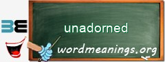 WordMeaning blackboard for unadorned